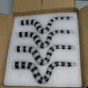 Nuanchu 4 Pcs Christmas Black and White Taper Candles Nightmare Smokeless Tall Candlesticks Black and White Candle Spooky Gifts for Christmas Party Favor Table Decoration