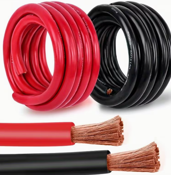 2 Gauge Battery Cable Copper Wire, 30FT 4AWG Welding Cable Standard USA OFC Wire for Automotive, Battery, Solar, Marine and Generator, Black And Red