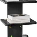 WALI Floating TV Shelf, 3 Tier Projector Shelf for DVD Players, Routers, Game Consoles, Cable Boxes, Living Room Decor Accessories, Wall Mount Shelves Holds Up to 22lbs (CS303NB), 3-Shelf, Black (13.78 x 11.02 Inch)