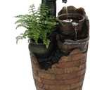 Glenville Water Pump Cascading Water Fountain 14.6"L x 14.6"W x 30.3"H