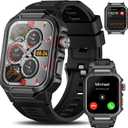 Smart Watches for Men (Answer/Make Calls), 1.96" Fitness Smart Watch with Heart Rate/Blood Oxygen/Sleep Monitor/100+ Sport Modes, 3ATM Waterproof Smartwatch Mens Watches for Android and iPhone (Black)