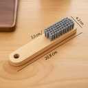 2 x Laundry Stain Brush - Wooden Handle Clothes Cleaning Brush, Soft Bristle Fabric Scrubber, Effective Laundry Brush for Gentle and Damage-Free Stain Removal