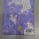 Toddler Girls Cotton Embroidery Applique Short Sleeve Dresses 2-7Y (#Lavender Unicorn)