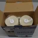 Flickering Flameless Candles with 3D Moving Flame, Last 1000+ Hours Battery Operated Candles with Timer, Ivory Real Wax Pillar Electric LED Candle for Wedding Christmas Party/3" x 5"