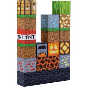 Paladone Minecraft Building Block Night Light – Officially Licensed LED Lamp for Boys’ Bedrooms, Gaming Decor & Gifts – Fun Minecraft Room Accessory