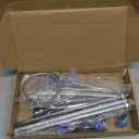 XCD Lab Stand Set, Sturdy Steel Support Stand Base with Rod (22.4 inch Long), 4-Prong Burette Clamp, Retort Ring and 2 Boss Heads