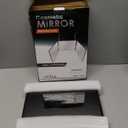 HIEEY 3 Way Mirror for Hair Cutting,360 Trifold Mirror with Height Adjustable Telescoping Hooks,and 5X Magnification,for Makeup, Hair Styling