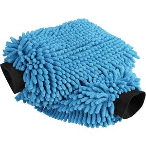 AIDEA Car Wash Mitt Microfiber-2PK, Scratch-Free& Lint-Free, Premium Chenille Microfiber Wash Mitt-Blue Regular Size (7.12''X10.14'')