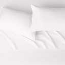 Amazon Basics Lightweight Super Soft, Wrinkle-Free, Breathable Microfiber 4 Piece Bed Sheet Set with 14-Inch Deep Pockets, Queen, Cream, Solid