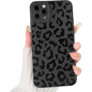 Lovmooful Compatible for iPhone 11 Pro Max Case Cute Cool Leopard Print Black Design for Girls Women Soft TPU Shockproof Protective Girly for iPhone 11 Pro Max-Leopard Print