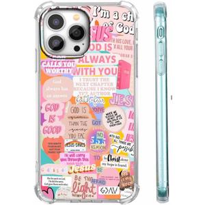 Case for iPhone 15 Pro Max with Christian Design,Jesus Bible Verse Christian Quotes Collage,Soft TPU Bumper Case for iPhone 15 Pro Max,#5