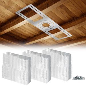 72 Pack New Construction Mounting Plate Round Hole 3" 4" 6" Galvanized Flat Steel Rough-in Fixture Wafer Light Bracket Led Recessed with Screw Accessories