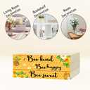 3 Pcs Summer Bee Decorative Book Stacks For Home Decor, Wood Book Stack For Table Decor, Dining Living Room Table Decoration, Rustic Kitchen Decoration For Farmhouse Outdoor, A09