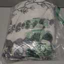 MEETSKY Boho Curtains for Living Room Light Filtering Privacy Protection Cotton Curtains 84 Inch Length 2 Panels Bohemian Linen Style Back Tab Window Leaf Print Classical Drapes for Dining Room (Leaves)