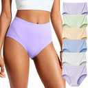 Battewa Cotton Underwear for Women OEKO-TEX Certified High Waisted Ladies Briefs Full Coverage Breathable Panties 6 Pack, XXL