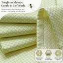 Lemon Green Honeycomb Kitchen Towels 5 Pack, 16x26 Inch, 100% Cotton, Quick Drying, Super Absorbent, Reusable & Washable Dish Towels for Drying, Cleaning, and Everyday Use