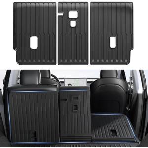 Heavy-Duty TPE Rear Seat Back Protector for Tesla Model Y 2025 2026 Juniper 5-Seater, All-Weather Waterproof Scratch-Resistant Backrest Cover, Easy Install Cargo Liner Interior Accessories