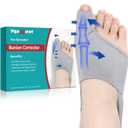 3 x 2 Pcs Bunion Corrector Splint for Women & Men, Hallux Valgus Pain Relief & Big Toe Straightener for Bunions Correction, Comfortable & Breathable Bunion Pads for Day and Night Support (Grey)