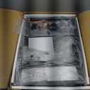 Casaottima 47" TV Stand with Open Storage Shelves for 43, 50 Inch TV, Entertainment Center with Fabric Drawers, TV Console Table with Soundbar Shelf TV Stand for Living Room Bedroom, Pure Black