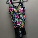 BIMEI Women's One-Piece High Neckline Pocketed Mastectomy Swimsuit 007, XL