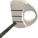 TaylorMade Corza Ghost Putters, 35" Black Steel Heel Single Bend Shaft White and Red SS Mid Slim 2.0R Grip Club