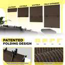Outdoor Roller Shade 6'W x 6'H Cordless Shades Roll Up, Folding Exterior Patio Blinds, Blackout Sunshades Curtains for Outside Porch Screens, Apartment Balcony, Pergola (Brown), 72"W x 72"H