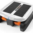 Solar Powered Automatic Robotic Pool Skimmer Cleaner,Solar Pool Surface Cleaner Dual Mode with Navigation Sensor DaytimeOvernight Continuous Cleaning Ideal for All Swimming Pool-White