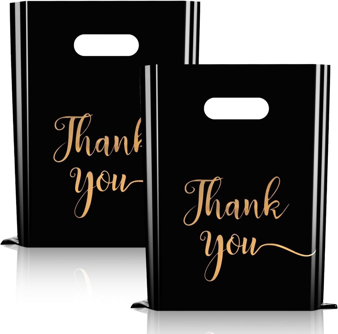 Thank You Merchandise Bags 30 Pack, Large 12x15 inches, Retail Plastic Shopping Merchandise Gift Bags Tear Resistant Strong Durable Anti Stretch, 100% Recyclable
