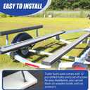 PE Boat Trailer Bunk Slides, 35.5" X 3", 35.5" X 4",47.25" X 3",47.25" X 5", Heavy Duty Trailer Bunk Glides Pads, Smoother Boat Trailer Glide Bunk Enders for Loadings and Launches Easier