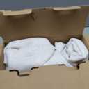 MIULEE Natural White Linen Curtains 84 Inch Long for Bedroom Living Room, Soft Thick Linen Textured Window Drapes Semi Sheer Light Filtering Rod Pocket Back Tab Neutral Farmhouse Cream Ivory 2 Panels