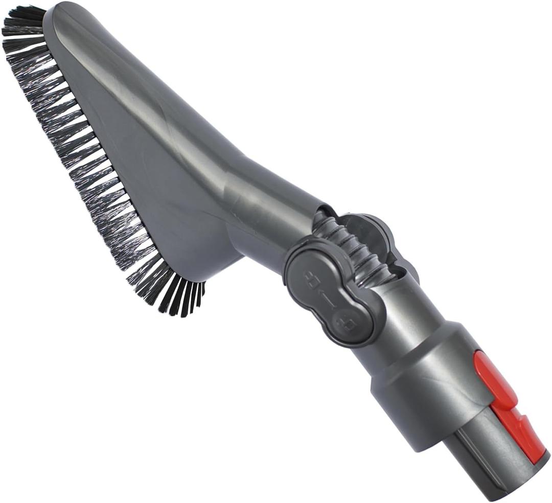 For Dyson Cordless V7 V8 V10 V11 V15: Soft Vacuum Dust Brush Attachment with Adjustable Angle - Perfect for Cleaning Vents, Ceiling Fans, Furniture, on Dressers, Bookshelves, Mini Blinds and Lamps