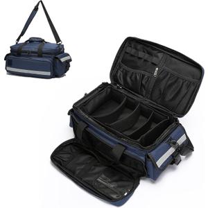 Medical Bag,First Aid Bag,Emergency Bag, Organizer Professional First Responder Trauma Bag with Detachable Dividers for Nurses,Home Health Care, EMT(Bag Only), 19.7 inches x 11.8 inches x 9.1 inches