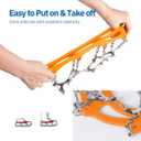 Ice Cleats for Kids, Kids Crampons for Hiking Boots & Shoes, Stainless Steel Anti-Slip Kids Snow Cleats, Ice Snow Grips for Toddlers, Kids and Youth Fishing, Walking, Hiking & Climbing