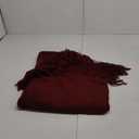 PAVILIA Maroon Red Knit Throw Blanket for Couch Bed, Soft Knitted Farmhouse Sofa Throw for Living Room, Lightweight Decorative Fall Throw Blanket for Chair, Outdoor Textured Boho Blanket, 50x60