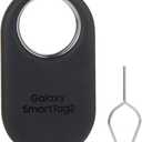 Samsung SmartTag2 (2023) Bluetooth + UWB, IP67 Water and Dust Resistant, Findable via App, 1.5 Year Battery Life - Black (International Version) (No Size)