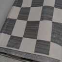 jinchan 3x5 Checkered Area Rugs for Kids Room - Machine Washable Soft Rug Modern Geometric Lattice Non-Slip Carpet for Nursery Playroom Bedroom Entryway Living Room Dining Room Home Office Grey