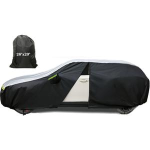 SUV car Cover All Weather Waterproof Murano, Subaru Outback/SolterraCadillac XT5/SRX, Audi Q5, Buick Envision and Other Models -Outdoor Sunshade Protection with Zipper (Length 187 to 194 inch)