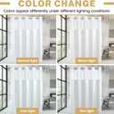 WONICY No Hook Small Shower Curtain with Snap in Liner, Polyester Textured Shower Curtain with Liner Set, Waterproof Washable Short Shower Curtains for Stall, 36Wx74H, White