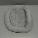 Enjoying Small Cat Bed Mat, 13.78" Round, Self Warming Cat Mat with Pillow Around, Dog Kitty Curling Sleep Cushion, Soft Kitten Pad for Carrier/Crate, Rabbit Warm Bed, Antiskid Bottom, Small