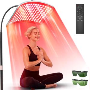 Red Light Therapy for Body and Face, Infrared Red Light Therapy Lamp with Stable Stand, 660nm and 850nm Infrared Pannel with Remote