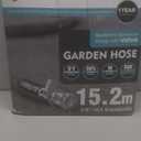 Garden Hose 50ft  Ultra-Light, Kink-Free, High-Pressure, Abrasion-Resistant, Durable, All-Weather, Eco-Friendly (Gray)