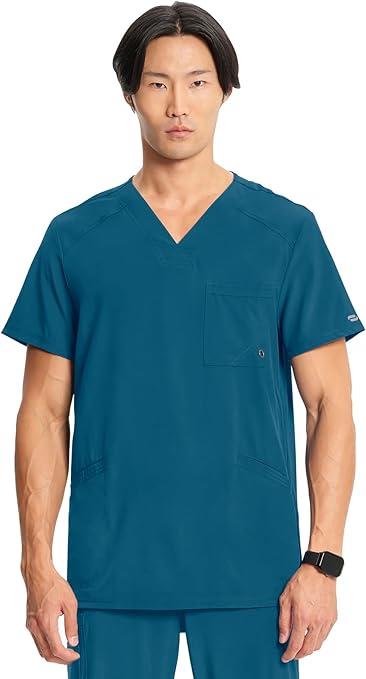 Cherokee Infinity V- Neck Men's Scrub Top with Rib Knit Back Panels CK900A