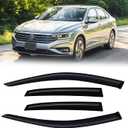 Window Rain Guards for 2019-2025 Volkswagen Jetta, Window Visor Guard Vent Wind Shade Deflector Rain Shield Protector Sun Visor for 19-25 Jetta,Tape-on/Outside-Mount, 4PCS