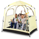 Sports Tent, All Weather Clear Sport Shelter, with Detachable Top Cover Rain Tent for 1-4 People, Windproof and Rainproof Bubble Tent 540° View for Sports Events Camping Fishing