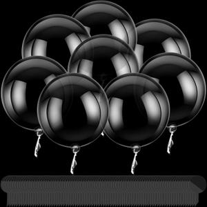 Jexine 100 Pieces Bobo Balloons 24 Inch Clean Transparent Bubble Bobo Balloons for Wedding Birthday Party Decorations