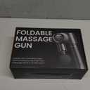 NAPRE Foldable Massage Gun Deep Tissue with 5 Adjustable Angles,Portable Handheld Percussion Back Massager for Muscle/Neck/Body Pain Relief with Long Extension Metal Handle,32-Speeds,with Carry Case