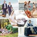 24 Pack Vacuum Storage Bags,Space Saver Bags for Clothing,Comforters,and Bedding,Includes 5 Jumbo, 5 Large, 5 Medium, 5 Small/4 Roll Bags,Compression for Closet & Travel, With Electric Pump