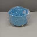 Marbrasse Desk Organizer, 360-Degree Rotating Pen Holder, Desk Organizers and Accessories with 5 Compartments Pencil Holder, Art Supply Storage Box Caddy for Office, HomeLight Blue