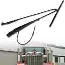Front Right Windshield Wiper Arm Fit for Kenworth T600 T660 T800 W900, 1985-2015 - Replace R23-1029-23 R23-1035-23 Windshield Wiper Arm with Spray Nozzle and Blade