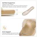 Chantomoo Women's Cross Band House Slippers Memory Foam Slide Open Toe Slippers for Indoor Bedroom Outdoor Gifts (Beige)